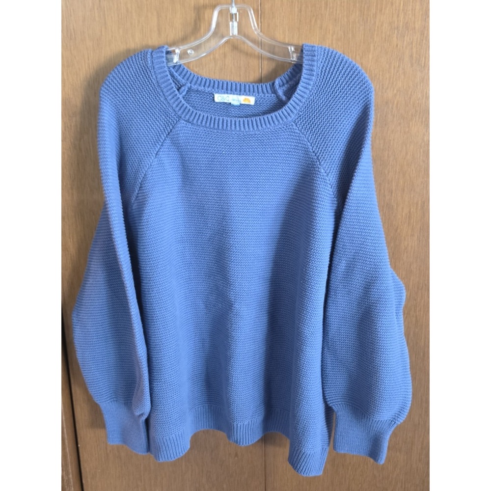 C & C California Women 2XL Blue Sweater Old Money